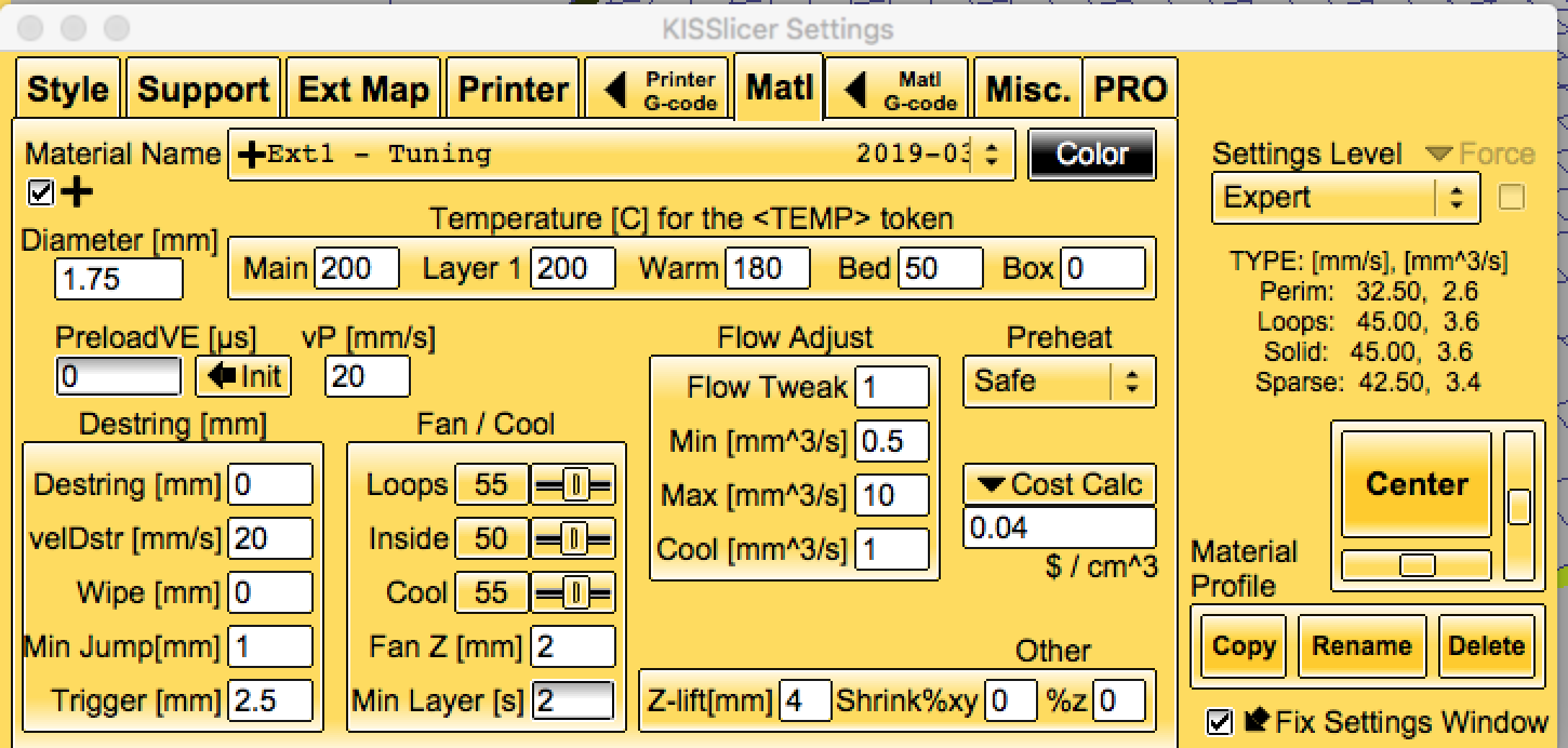 Marlin and Kisslicer settings for awesome print quality