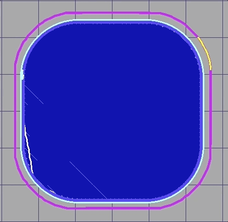 A gif showing Rounded Infill in KISSlicer.